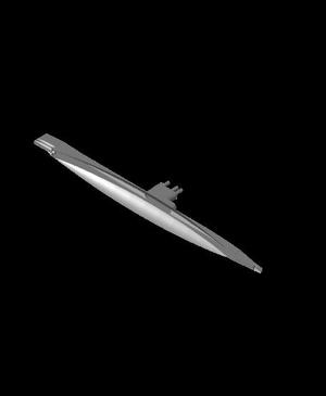 1/350 Scale SS 28 USS Seawolf H-Class Submarine Waterline.stl