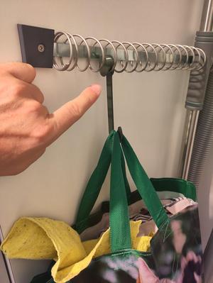 Hook for grill storage (to hook: Sweeper and brushs, bags, ...)