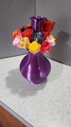 Valentines day flowers in vase