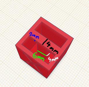 Calibration Cube XY 20mm - 2mm Wall