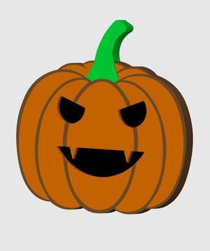 Angry Vampire pumpkin coaster/decoration - Print in place