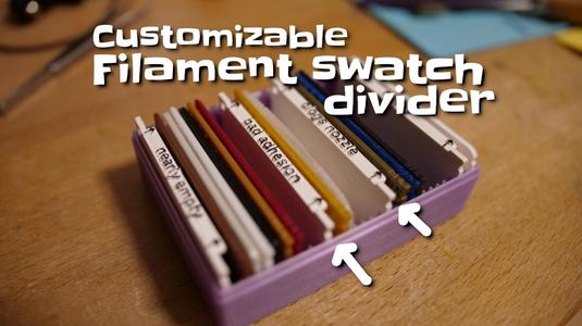 Customizable filament swatch dividers