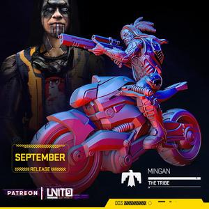 Cyberpunk - Mingan on motorbike - The Tribe