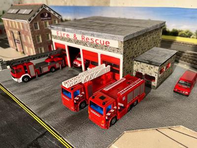 HO Scale Modern Fire Station
