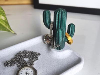 Cactus Jewelry Pocket Emptier, Desk Organizer