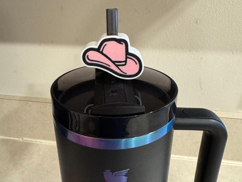 Cowgirl / Cowboy Hat Stanley Cup Straw Topper