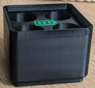 Gridfinity AA battery box (1x1x4U)
