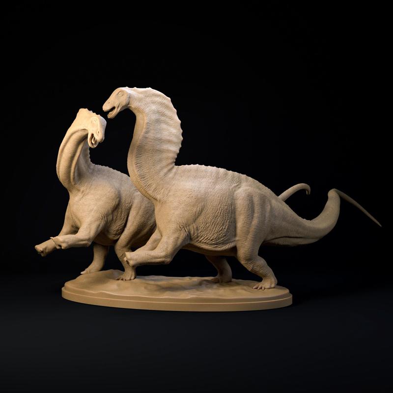 Amargasaurus fight 1-35 scale pre-supported dinosaur