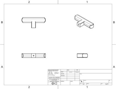 t handle for gun cleaning rod / 10-32 threaded 4 inch t handle 