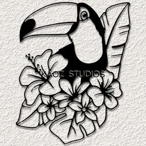 toucan wall art tropical bird wall decor jungle decoration nature scenery