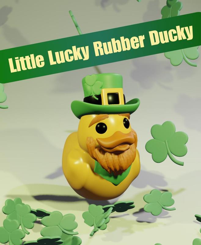 Little Lucky Rubber Ducky - St. Patricks Day Duck