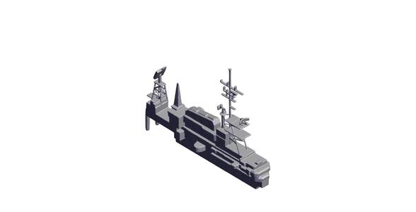 1/700 Scale USS Midway CV-41 Island.stl
