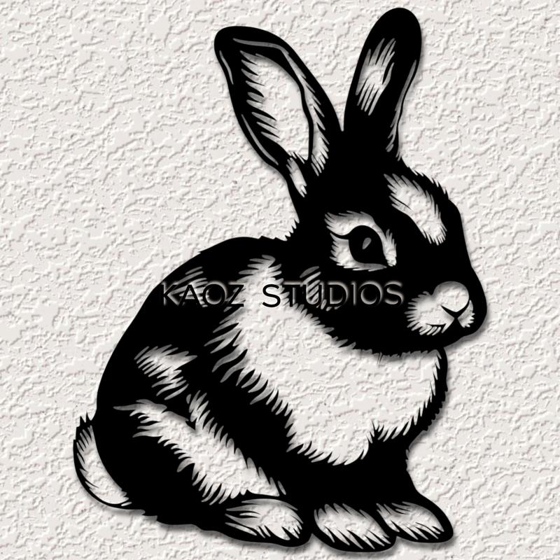 bunny wall art rabbit wall decor farmhouse pet decoration easter