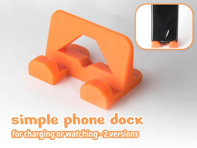 Simple phone dock for charging or/and watch videos