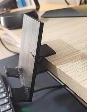 Phone holder for IKEA desk with 15mm clamp