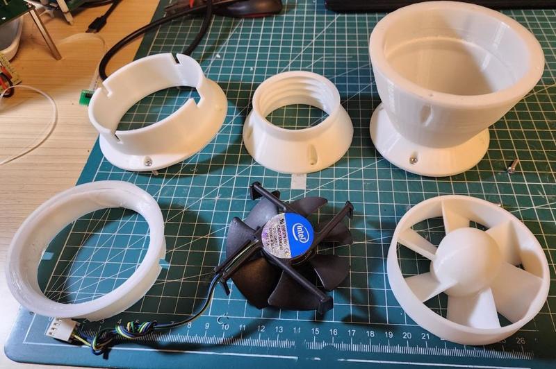 Ender printer enclosure ventilation turbine based on LGA-1150 FAN