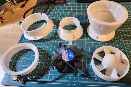 Ender printer enclosure ventilation turbine based on LGA-1150 FAN