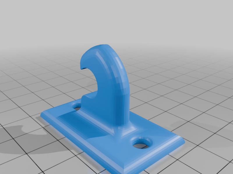 Low profile curtain rod holder.