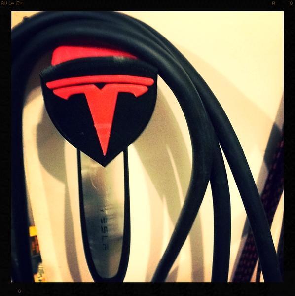 Tesla Model S X home charger cord wall mount