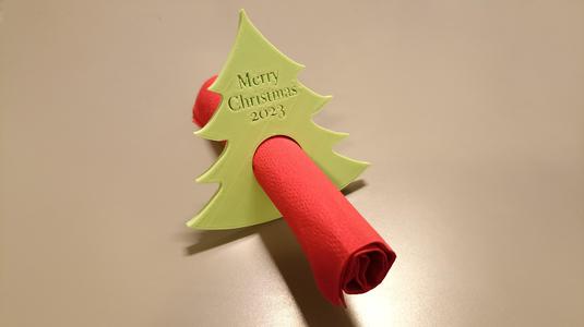 Christmas tree napkin decoration