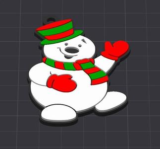 snowman  low color bleed keychain/necklace xmas tree decoration