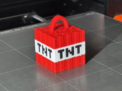 Minecraft TNT Christmas tree ornament