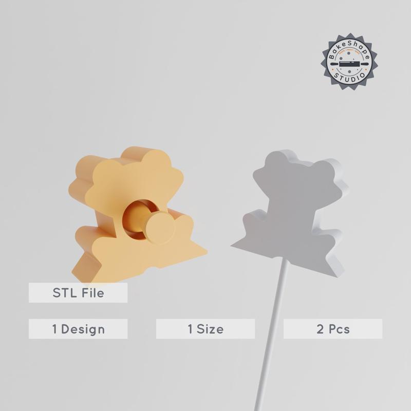 Amphibian Cake Pop Mold, Frog & Toad Design, 2-Piece Set, 3D Printable STL PRODUCT_1235