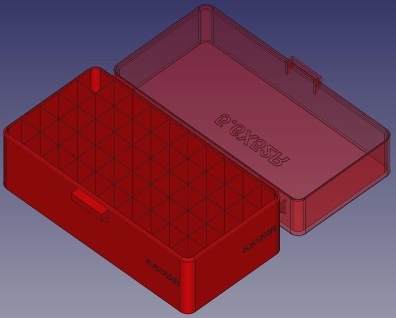 5.6X52mm Rimmed, Head Down, Spring Latch, PIP Hinge Modular Ammo Box