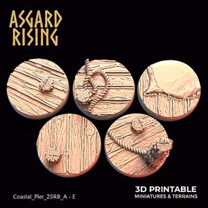 Coastal Pier - 5x 25mm Round Base (ver. 1) /Pre-supported/