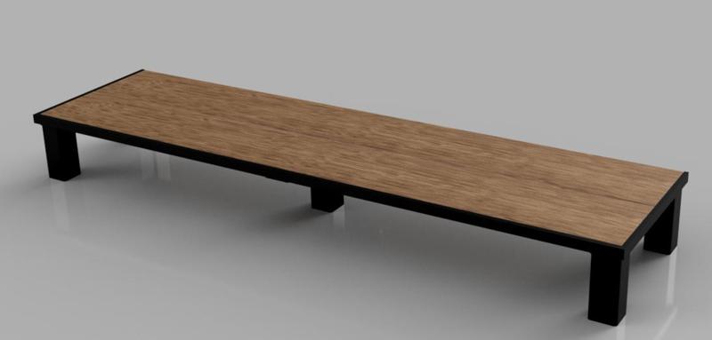 Hardwood flooring plank display raiser