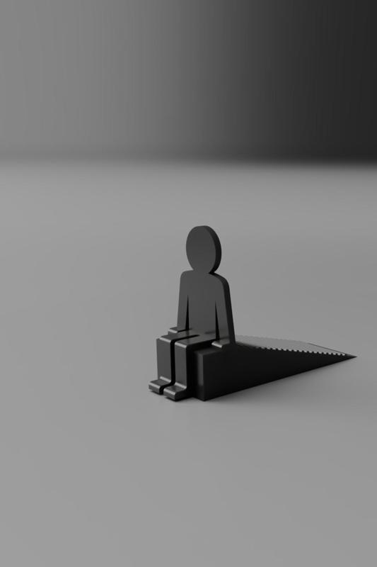 Sitting Stickman Door Stopper