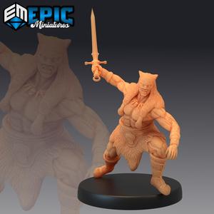 Barbarian Champion Sword / Masked Warrior / Melee Adventurer