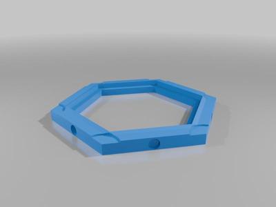 Magnetic plate for CATAN style game v2.0 for d5x2mm magnets