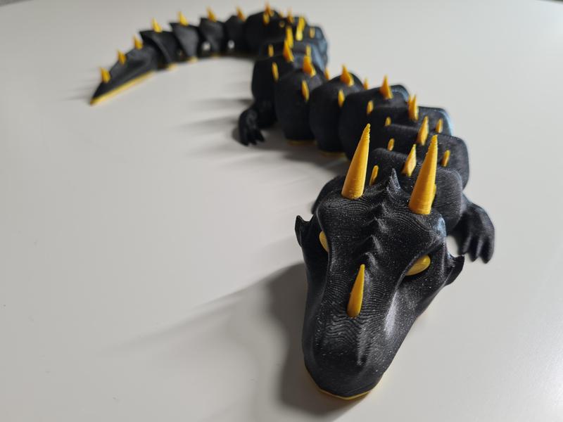 Cute Articulated Dragon (Single Extruder – Dual Color)