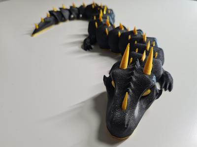 Cute Articulated Dragon (Single Extruder – Dual Color)