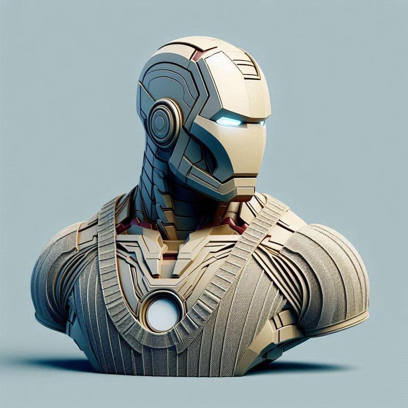 Iron man bust looking to the side