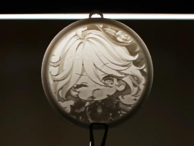 Genshin Impact chibi Kalos lithophane, suitable for hanging