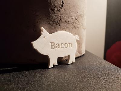 Bacon Pig Keychain