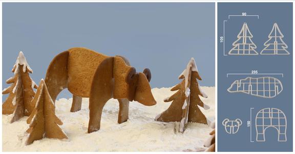 Bear & Tree cookie cutter