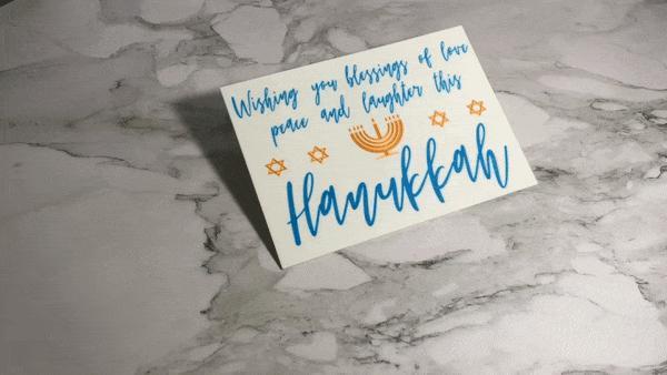 Hanukkah card, A5 size