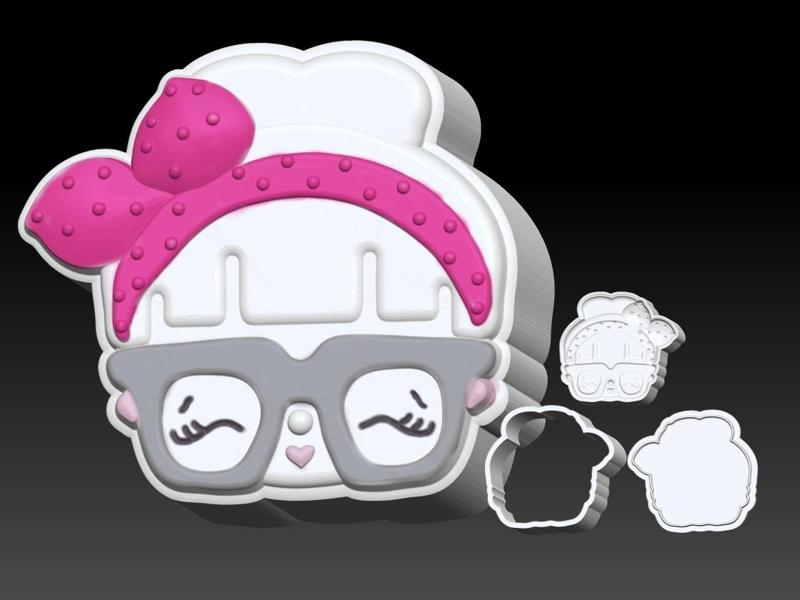 GIRL glasses 3 PIECES- MOLD BATH BOMB, SOLID SHAMPOO