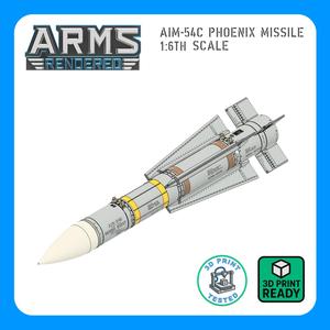 🚀AIM-54C Phoenix Missile 1:6th Scale - Highly Detailed - 3D Print Ready