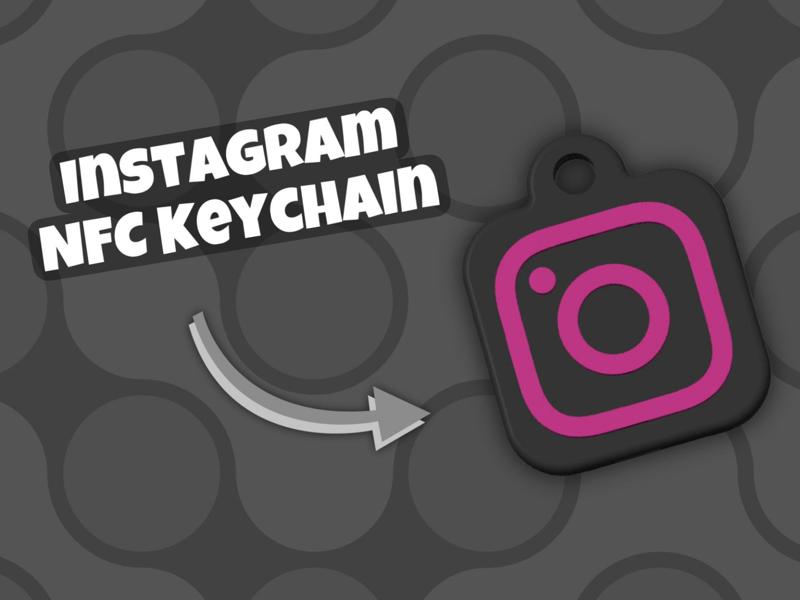 NFC Instagram Keychain (25mm Tag Holder)