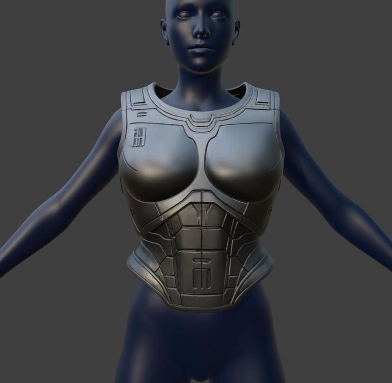 Female Robocop Chest Armor