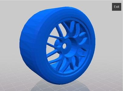 rc 1/10 subaru 22b wheels BBS style