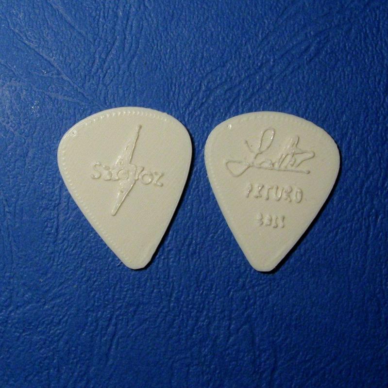 Customized Guitar Pick of my rock band Stratoz