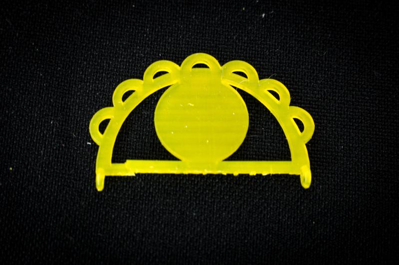 D-Shape Pendant with Lace