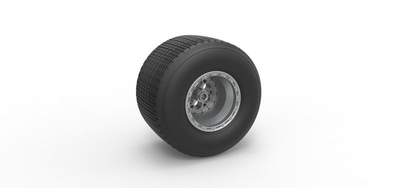 Diecast Rear wheel from Sprint car Version 2 Scale 1:25