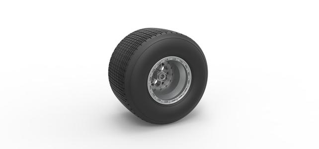 Diecast Rear wheel from Sprint car Version 2 Scale 1:25
