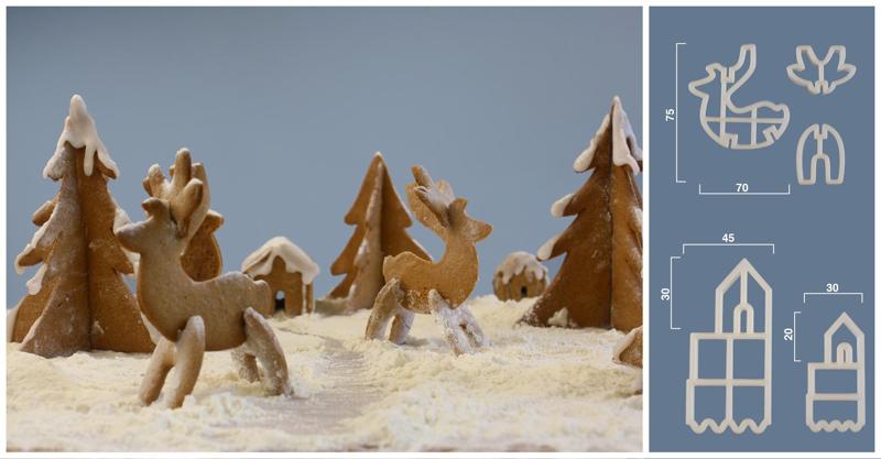 Deer & House & Tree Cookie Cutter